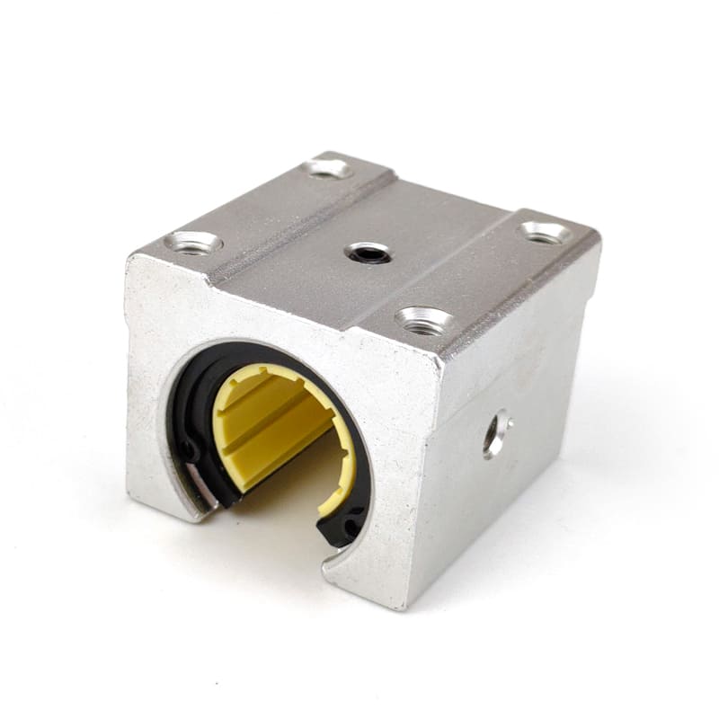 Aluminum-plastic hybrid linear bearing block for SBR rail – lightweight and maintenance-free design